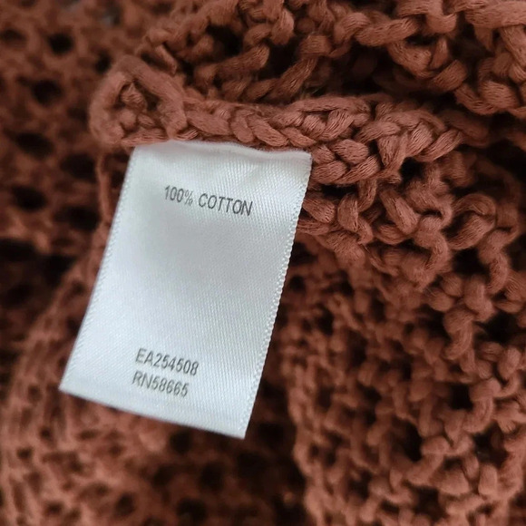 Classiques Entier Brown Crochet Knit Sleeveless Boho Cardigan S - Picture 6 of 6